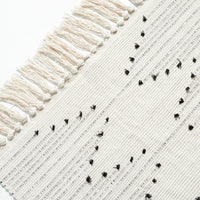 Thumbnail for Cotton Thread Rug Modern Simple Geometric Weave Tassel Rustic Carpet Kitchen Door Floor Bedding Mats Artistic Room Decorating
