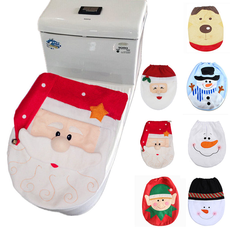 Christmas Decorations for Home Santa Claus Toilet Lid Cover