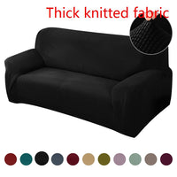 Thumbnail for Knitted Thicken Sofa Cover Universal Couch Covers Non-slip Full Wrap Sofa Seat Covering Solid Color Elastic Slipcover