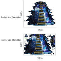 Thumbnail for NEW Large 3d Cosmic Space Wall Sticker Galaxy Star Bridge Home Decoration for Kids Room Floor Living Room Wall Decals Home Decor