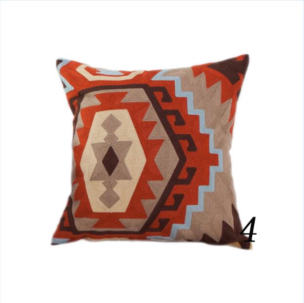 Kilim Pattern Cushion Cover Embroidery Throw Pillow Cover For Sofa
