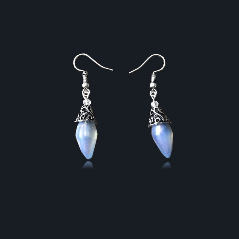 Nothern Lights Icicle Drop Earrings in 18K White Gold Filled