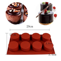 Thumbnail for 8 Cavity Silicone Cake Mold DIY Baking Pastry Scone Pans Tools Cake Mould Oven Bread Pizza Bakeware Cake Mould