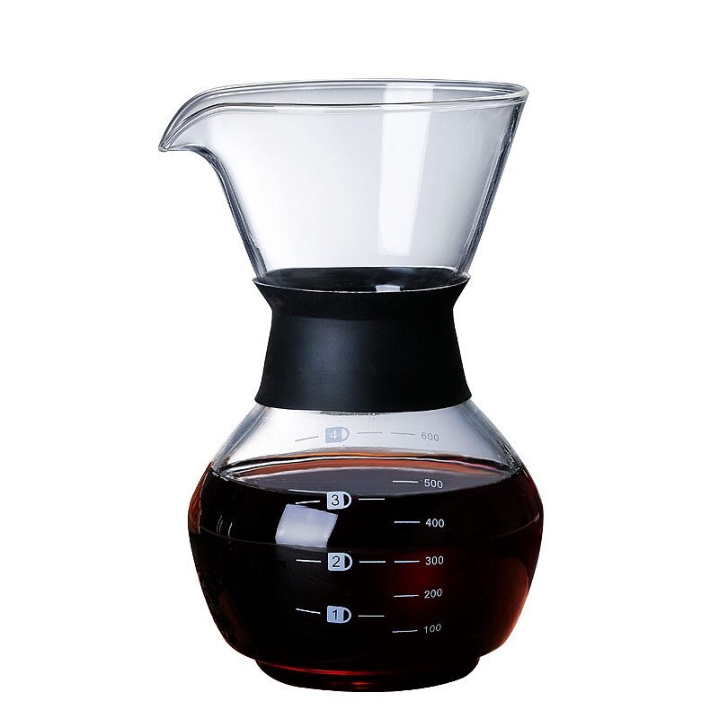 Glass Coffee Kettle with Stainless Steel Filter