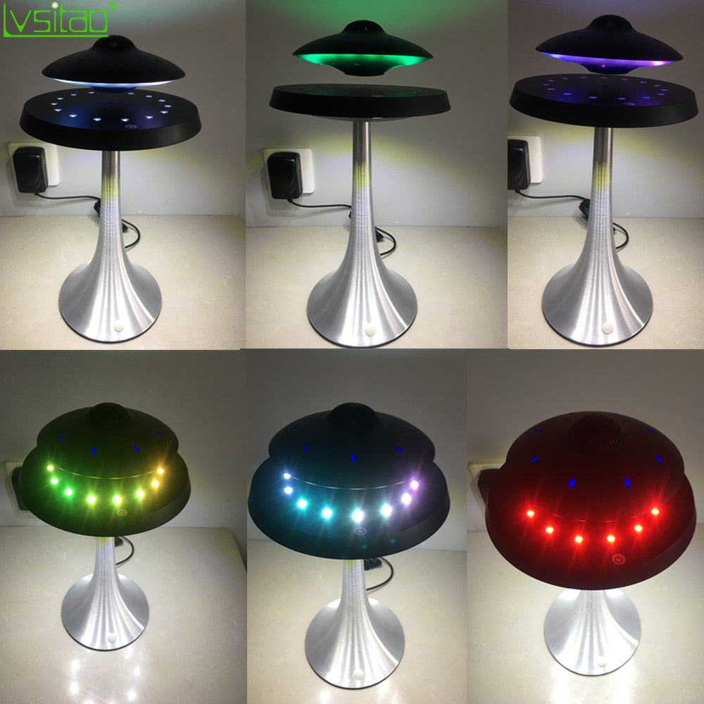 Magnetic Levitating led table lamp with UFO speaker