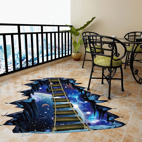 NEW Large 3d Cosmic Space Wall Sticker Galaxy Star Bridge Home Decoration for Kids Room Floor Living Room Wall Decals Home Decor