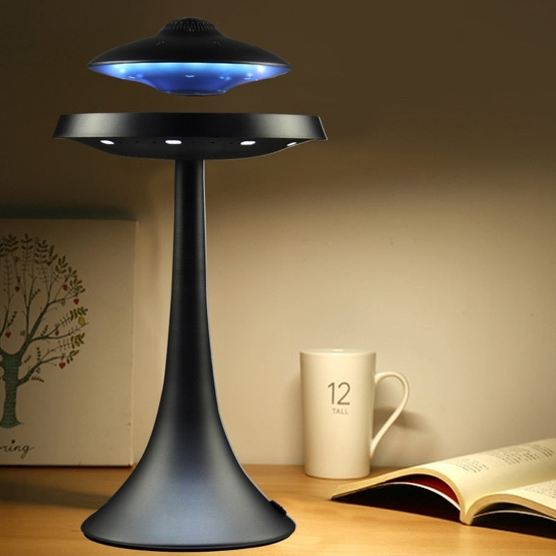 Magnetic Levitating led table lamp with UFO speaker