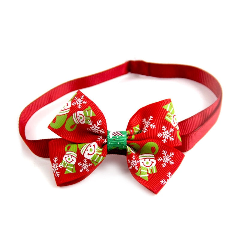 Christmas Pet Bow Collar