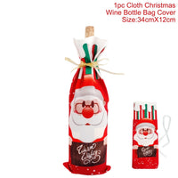 Thumbnail for QIFU Santa Claus Wine Bottle Cover Merry Christmas Decorations