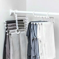 Thumbnail for Multi-function Pants Hanger 5 Tier Portable Stainless Steel Pants Racks Trousers Hanger Clothing Storage Organization