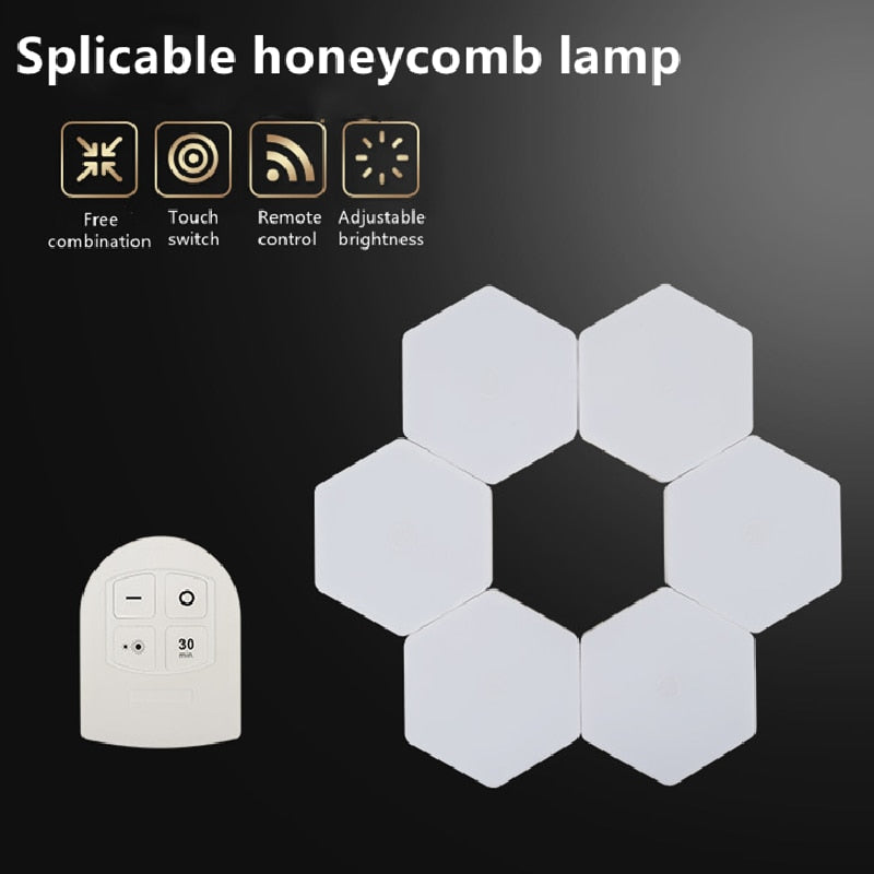 Honeycomb Night Light Smart LED Wall Lights Touch and Remote Control DIY Geometry Splicing Hex Light