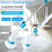 Thumbnail for Electric Spin Scrubber Turbo Scrub Cleaning Brush Cordless Chargeable Bathroom Cleaner with Extension Handle Adaptive Brush Tub