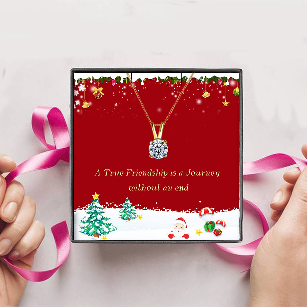 Merry Christmas! Card with Blank Note  Gift Box + Necklace (5 Options to choose from)