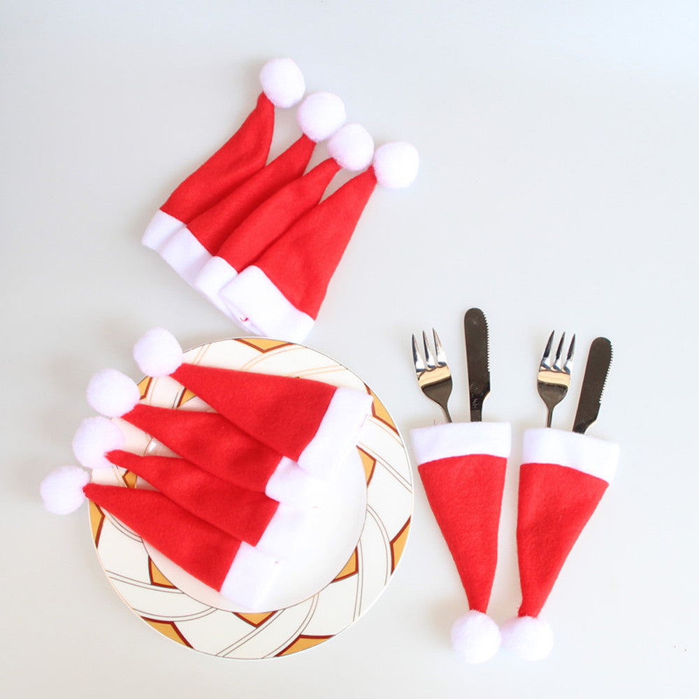 Christmas Cap Cutlery Holder