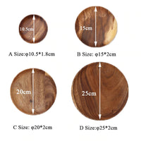 Thumbnail for Solid Wood Round Plate