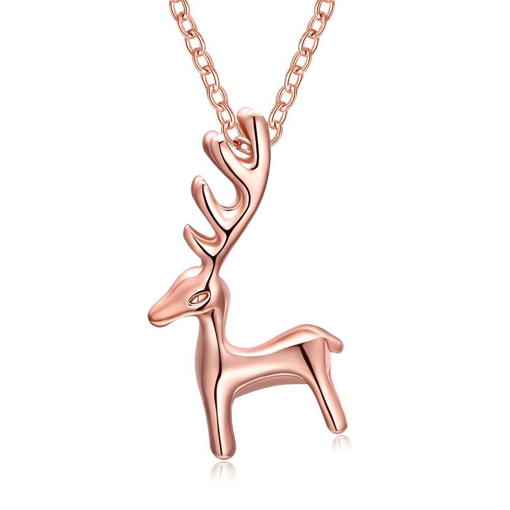 Christmas Themed Reindeer  Elements Necklace in 14K Gold - Multiple Options