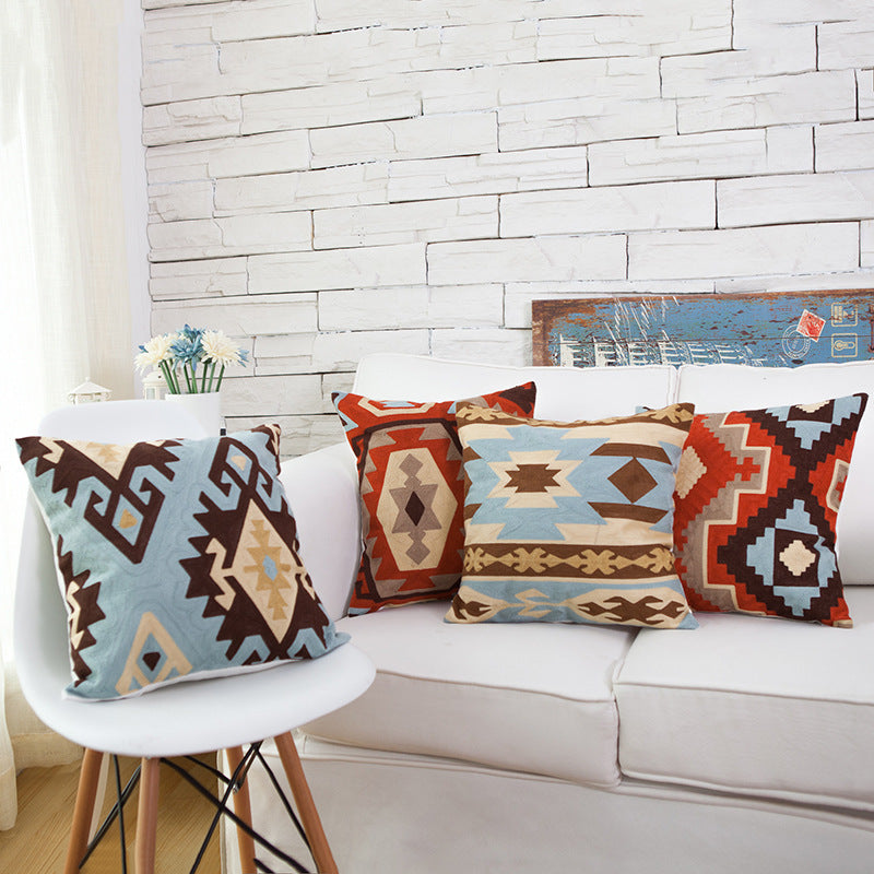Kilim Pattern Cushion Cover Embroidery Throw Pillow Cover For Sofa