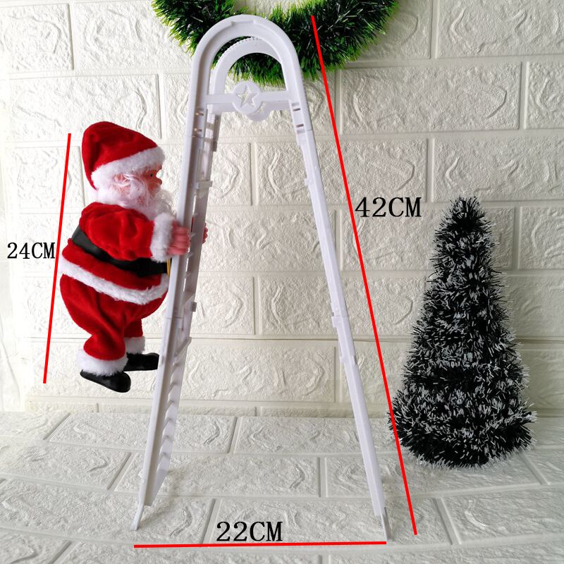 Santa Climbing Ladder Christmas Decoration