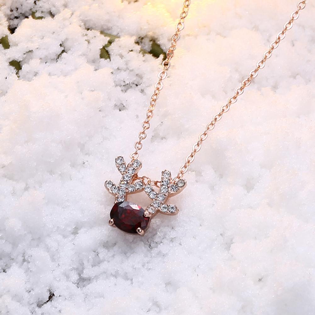 Christmas Themed Reindeer  Elements Necklace in 14K Gold - Multiple Options