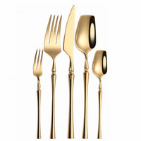 Thumbnail for Cutlery Stainless Steel  Set Matte Gold Cutlery Set Stainless Steel Dinnerwar Steel Gold Forks Spoons Kel Cutlery nives SteSet Silverware Set